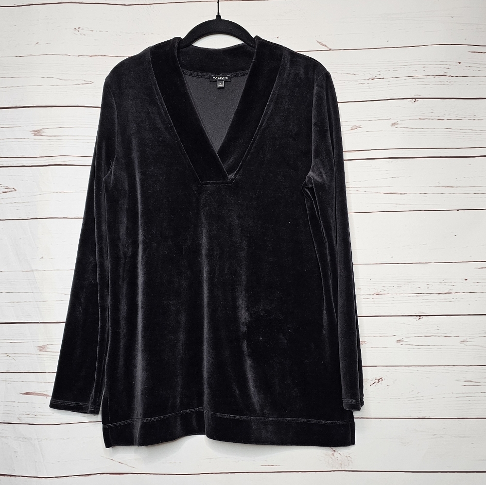 Talbots Luxe Velour V-Neck Tunic - Picture 5 of 9